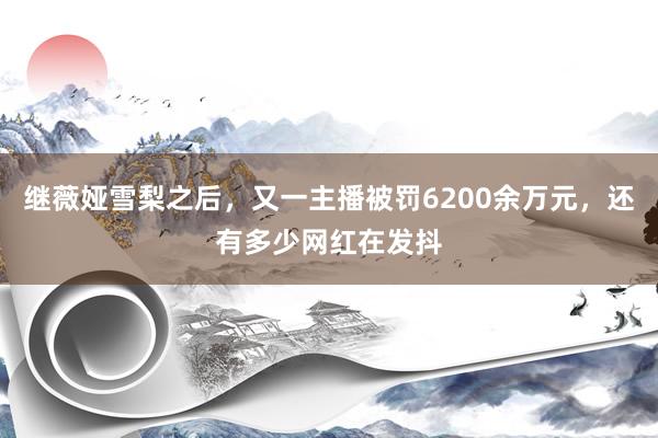 继薇娅雪梨之后，又一主播被罚6200余万元，还有多少网红在发抖